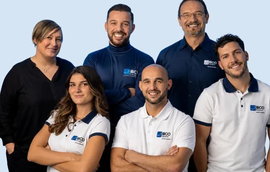 L'équipe des agences illiCO travaux d'Aix-en-Provence Sud et des Pennes-Mirabeau : Sandie, Samir, Vincent, Lilian, Élise et Cédric Mira
